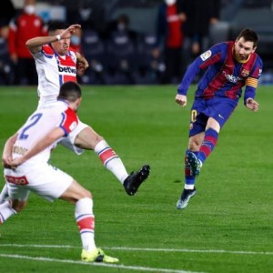 【西甲】梅西特林康梅开 03年小将助攻 巴萨5比1胜